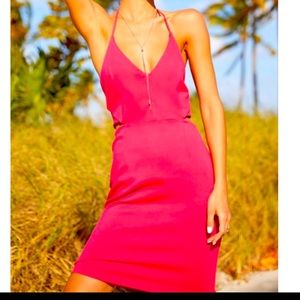 💖Hot Pink halter dress with side cut outs💖